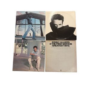 Bundle Lot of Four (4) LP Vinyl Records: Billy Joel, Lionel Richie, Kenny Roger